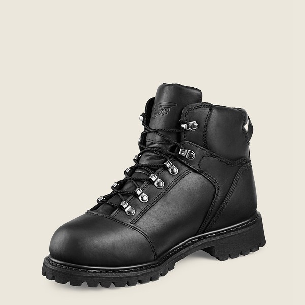 Red Wing Safety Boots Black - Mens Truwelt - 6-inch Waterproof Toe - 8203-IGBFM